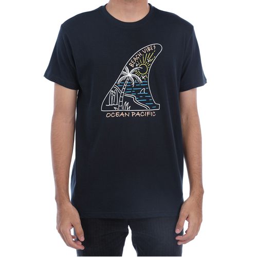 T-Shirt Ocean Pacific Para Caballero Color Navy, Cuello Redondo - Talla S-XL