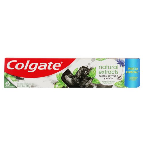 Pasta dental Colgate natural con extraxto de carbón activado y menta - 140 g