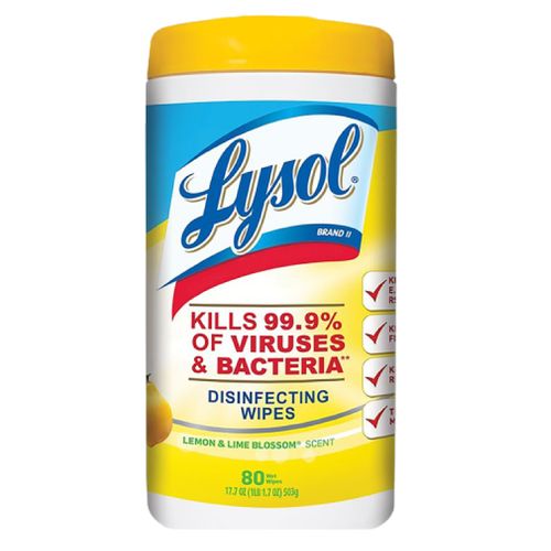 Toallitas Desinfectantes Lysol Para Superficies Citrus - 80 Unidades