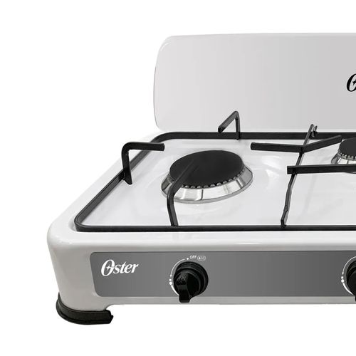 Cocina A Gas De Mesa Oster 3 Quemadores Color Blanco