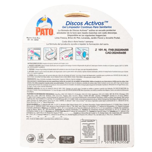 Aparato Desinfectante Pato Discos Activos Frutal - 36ml