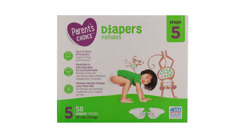 Parents choice diapers clearance size 5 walmart