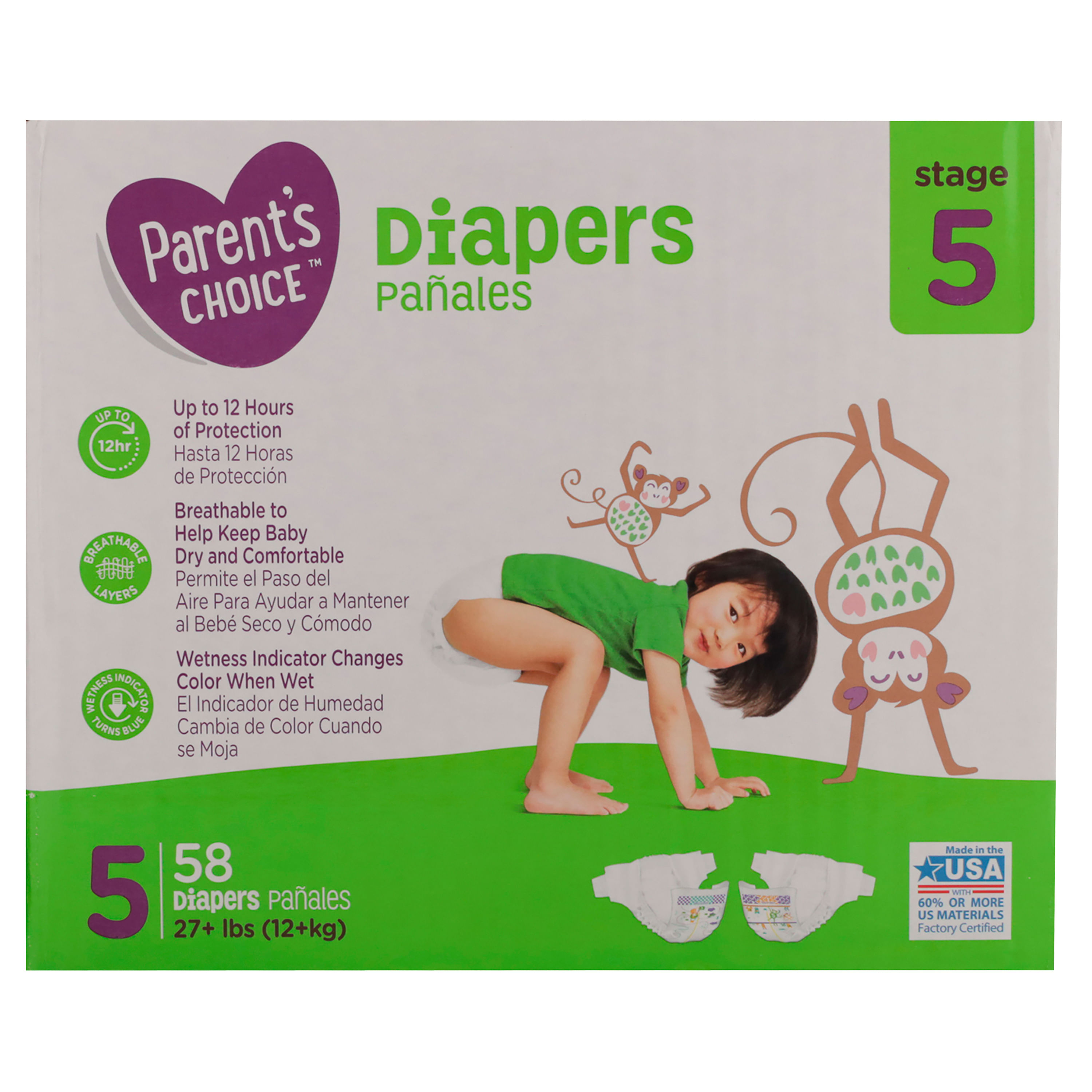 Pampers Swaddlers Talla 5, 58 Pañales