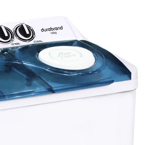 Lavadora Durabrand twin tub, capacidad 16 kg DBWM16