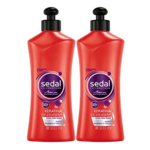 2 Pack Crema Para Peinar Sedal Keratina - 300ml