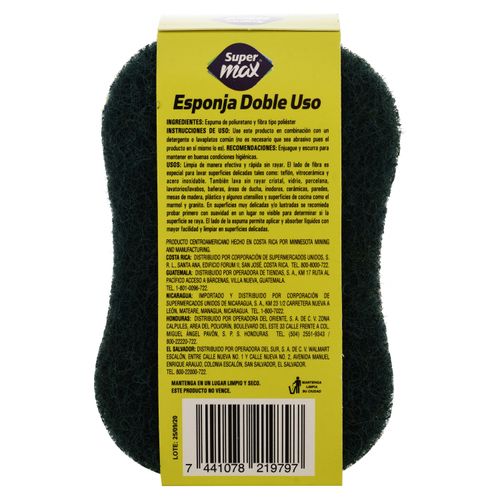 Esponja Supermax Doble Uso 2 Unidades