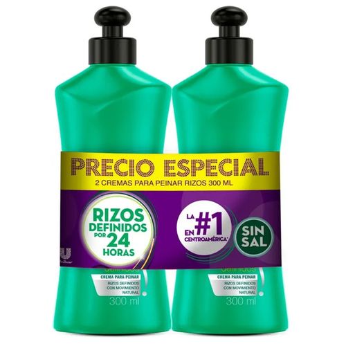 2 Pack Crema Para Peinar Sedal Rizos Definidos - 300ml
