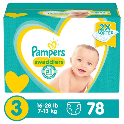 Pañal Pampers Swaddlers Super Mx S3 - 78 Unidades