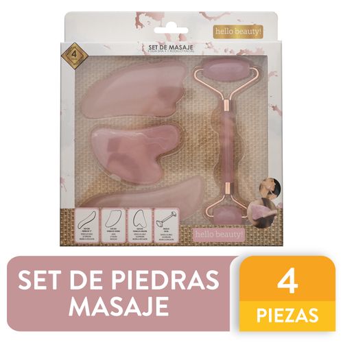 Set De Piedras Equate 3 Gua Sha Rodill Fac Rosa