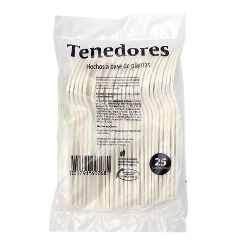 Tenedor Great Value Jumbo - 25 Unidades