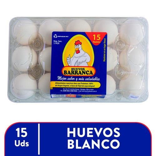 Media Cajilla De Huevo Blanco Barranca - 15 Uds