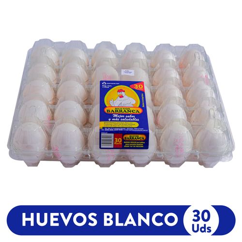 Cajilla De Huevo Blanco Barranca - 30 Uds