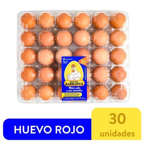 Cajilla De Huevo Barranca Rojo - 30 Unidades