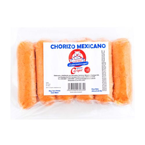 Chorizo Mexicano Matadero Cacique- 454gr