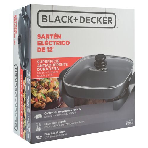 Sartén Eléctrico Black + Decker, con Regulador de Temperatura, SK1212B