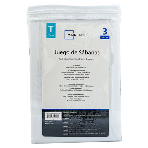 Set Mainstays De Sabanas Individual Blanco