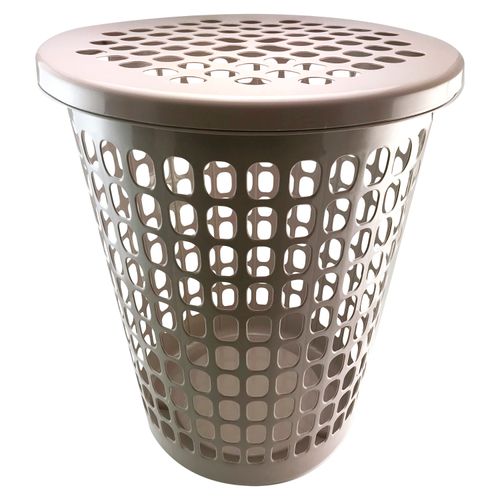 Canaston Guateplast para lavanderia con tapa 66 color beige - 1 Ud