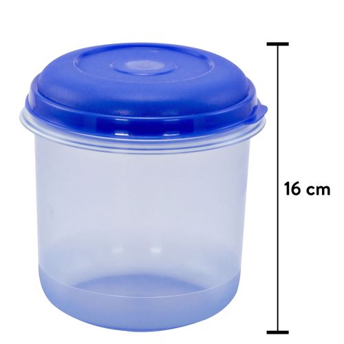 Bote Guateplast Cilindrico Transparente Marfil -34oz