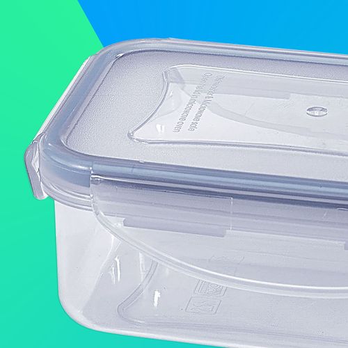 Tazon Click Clak Guateplast Rectangular Transparente  Natural -(17oz/475ml)