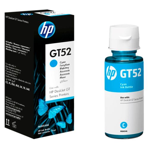 Cartucho HP GT52 celeste modelo M0H54Al