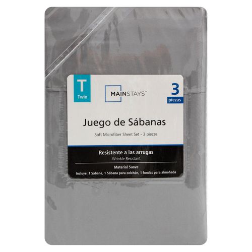 Set Mainstays de Sabanas Individual Gris