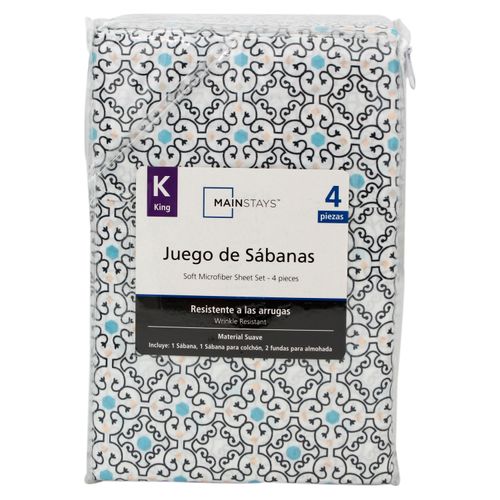 Set Mainstays de Sabanas King Azulejo