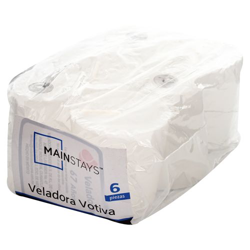 Veladora Mainstays pequeña 6 pack