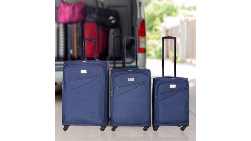 juego de maletas loves - Azul y mora - Tienda de maletas bolsos y mochilas