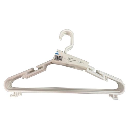 Ganchos Mainstays Color Blanco-6 Unidades