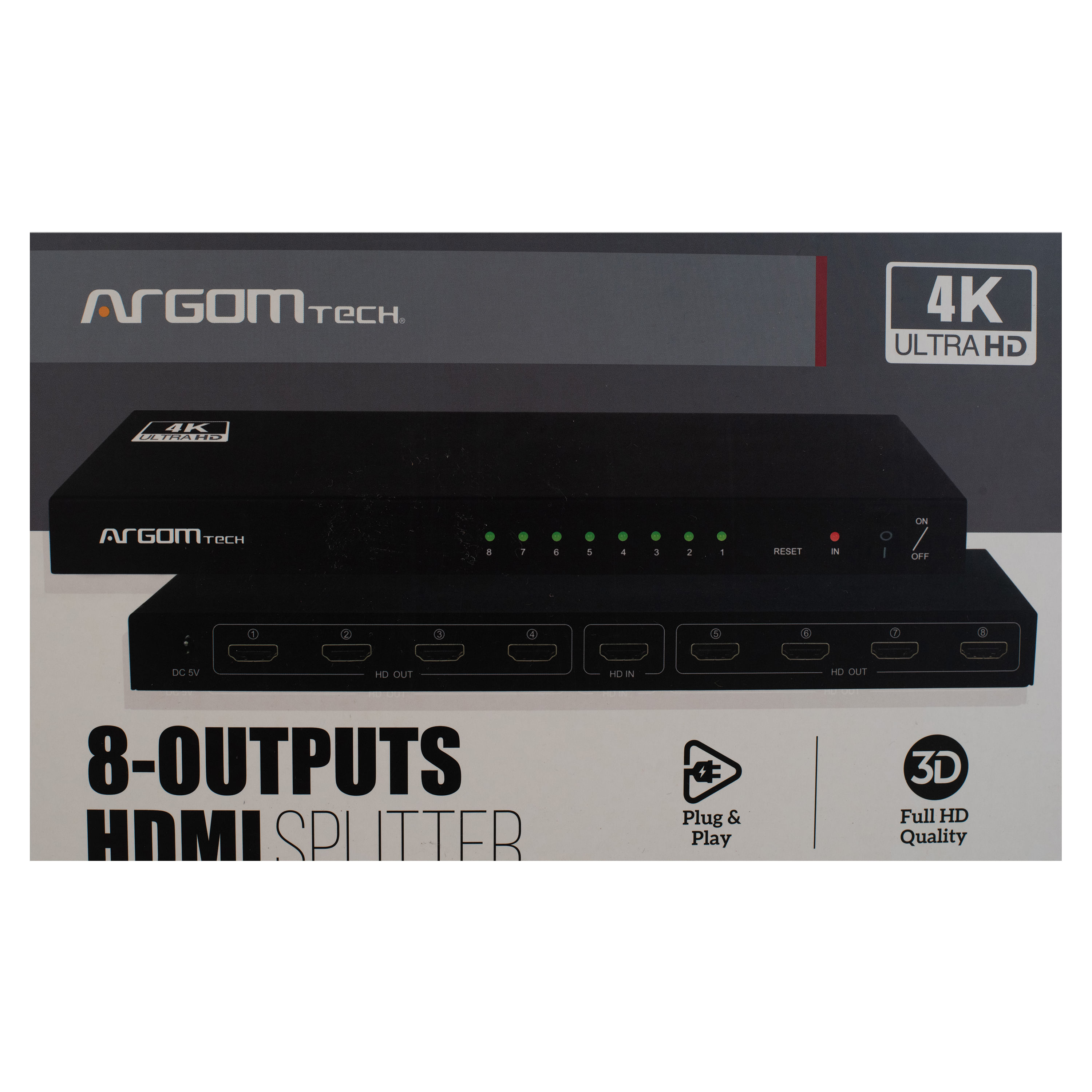SPLITTER HDMI DE 4 CANALES ARG-AV-5114 – Todo Computadoras