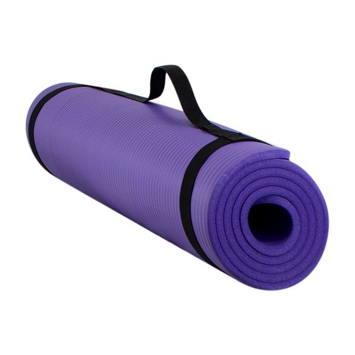 Alfombra para Yoga Stingray Fitness, color morado -180x60cm