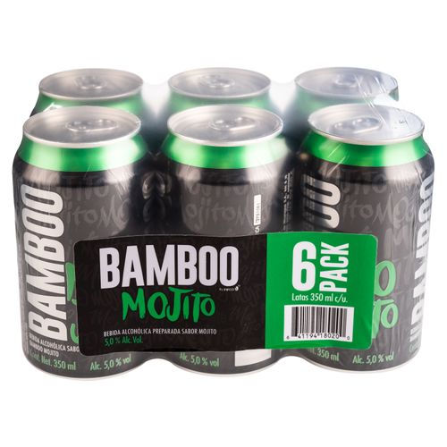 6 Pack Bebidas Mojitos Bamboo - 350 ml