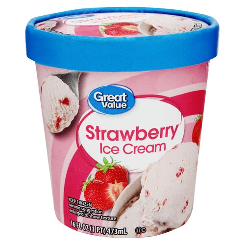 Helado Great Value sabor fresa - 473 ml