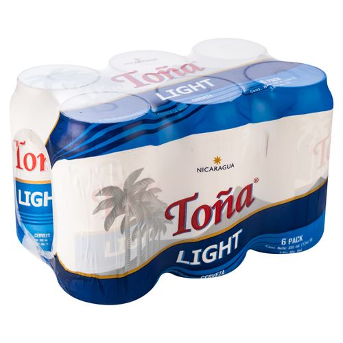 Cerveza Toña light refrescante en lata 6 pack - 2100 ml