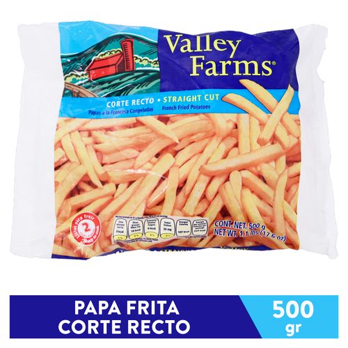 Papas Frita Valley Farms Corte Recto- 500gr