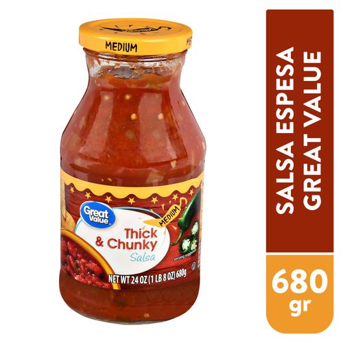 Salsa Great Value espesa picante medio - 680 g