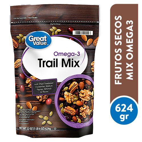 Frutos secos Great Value mix omega tres - 624 g