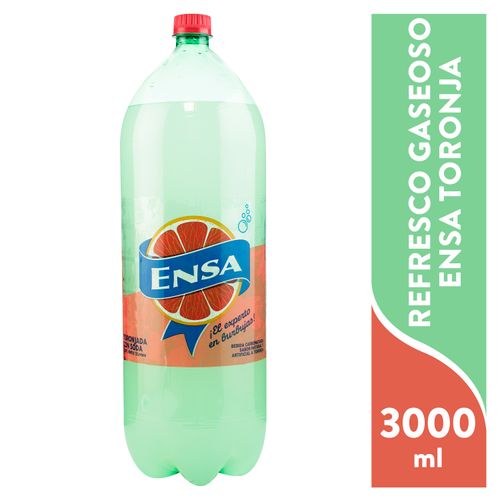 Bebida carbonatada Ensa sabor toronja - 3 L