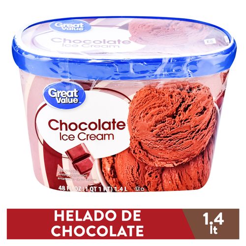 Helado Great Value De Chocolate 1.4 Lt