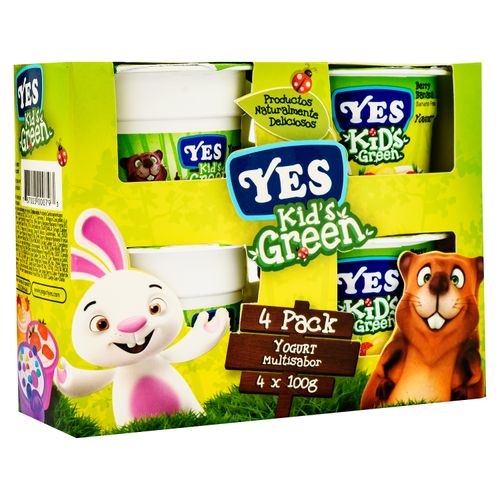 4 Pack Yogurt Yes Kids Green Surtido - 400gr