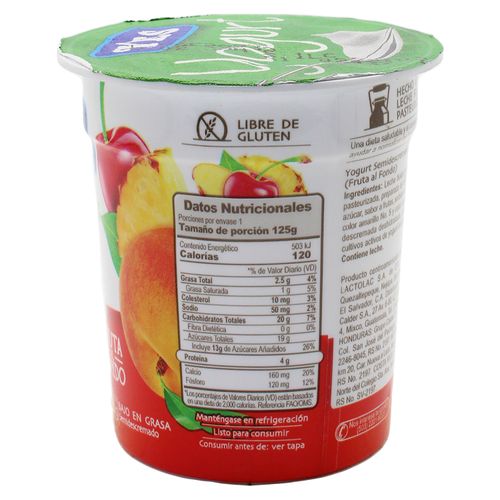 Yogurt Yes Cremoso Fruta Al Fondo Mix De Frutas - 125gr