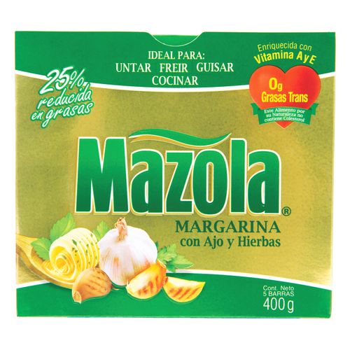 Margarina Mazola Con Ajo y Hierbas - 400 g