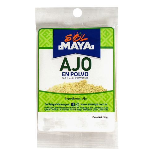 Ajo En Polvo Sol Maya Bolsa - 18 g