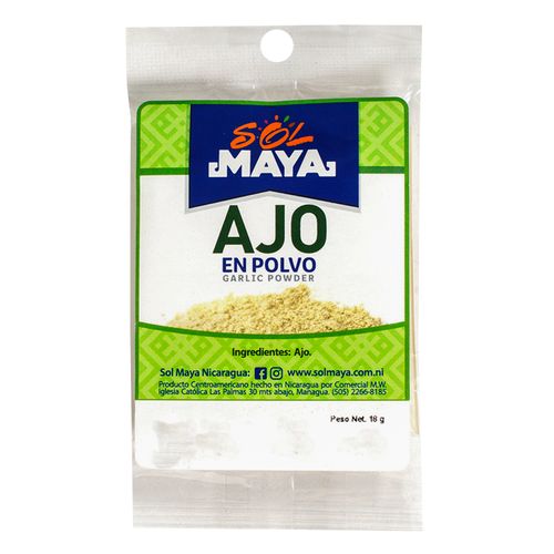 Ajo En Polvo Sol Maya Bolsa - 18gr