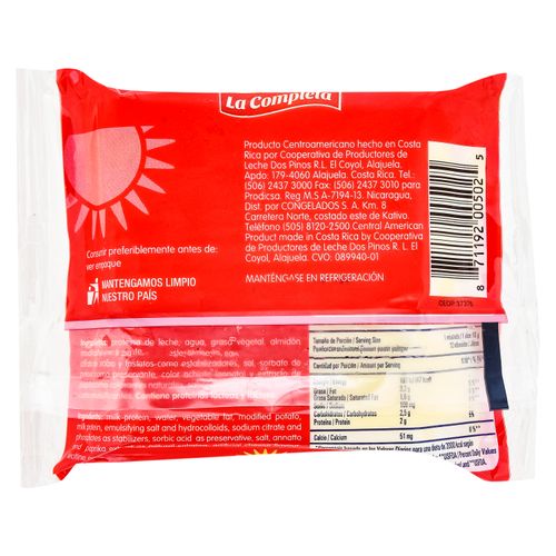 Queso La Completa Rebanaditas Cheddar - 192Gr