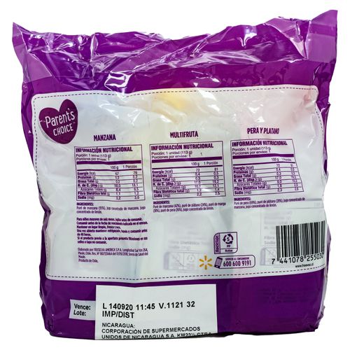 Colado Parent's Choice sabores surtidos de frutas 6 pack - 113 g