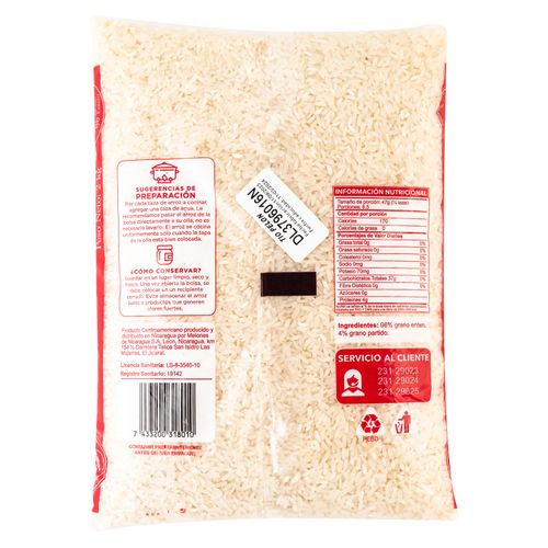Arroz Tío Pelon 96%  Grano Entero  - 2000 g