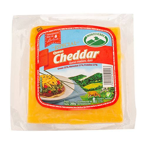 Queso Cheddar Monteverde - 200Gr