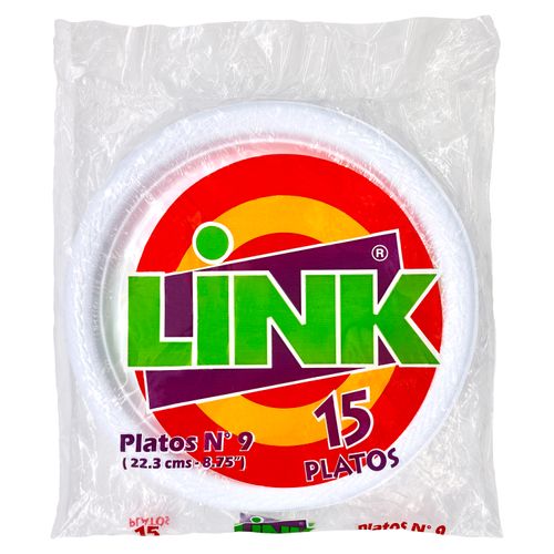 Plato Link Desechable No9 - 15unidades