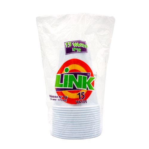 Vaso Link Desechable N16 15 Unidades